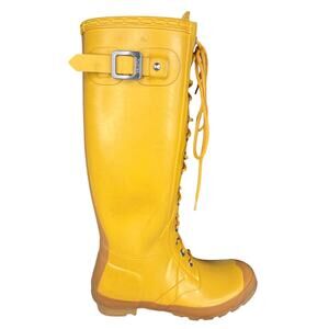 Hunter Women’s Watling Yellow Tall Rain Boots Size US 8